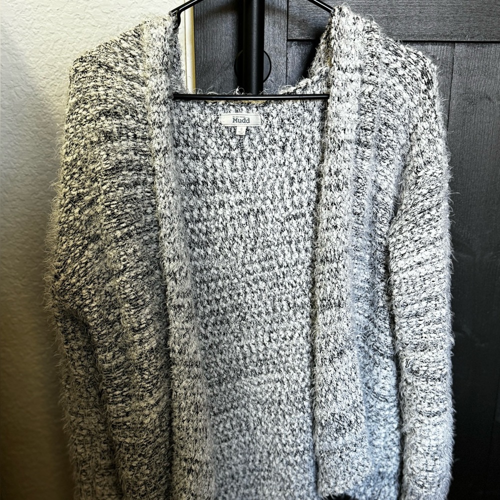 Furry Cardigan W/ hood by Mudd- Size Small